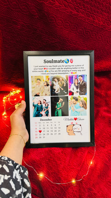 Customised Calender Frame White Background