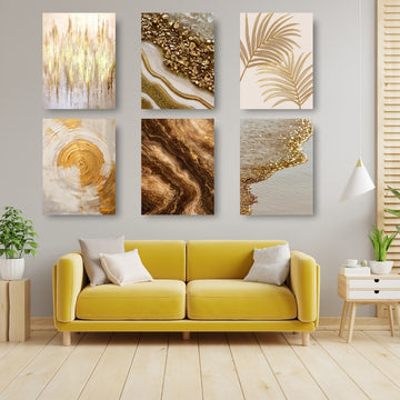 Gold & Beidge Theme Set Of 6