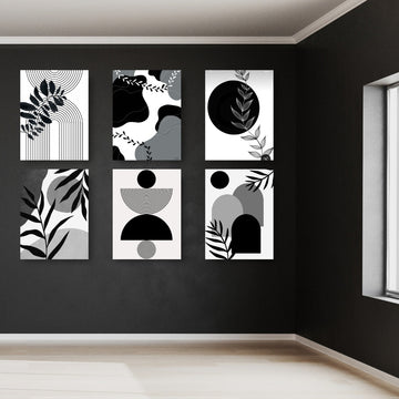 Boho Art Black Set Of 6