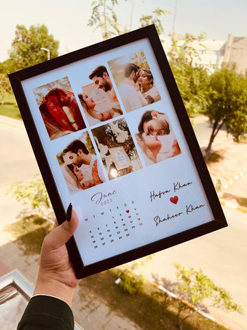 Customised Calender Frame White Background